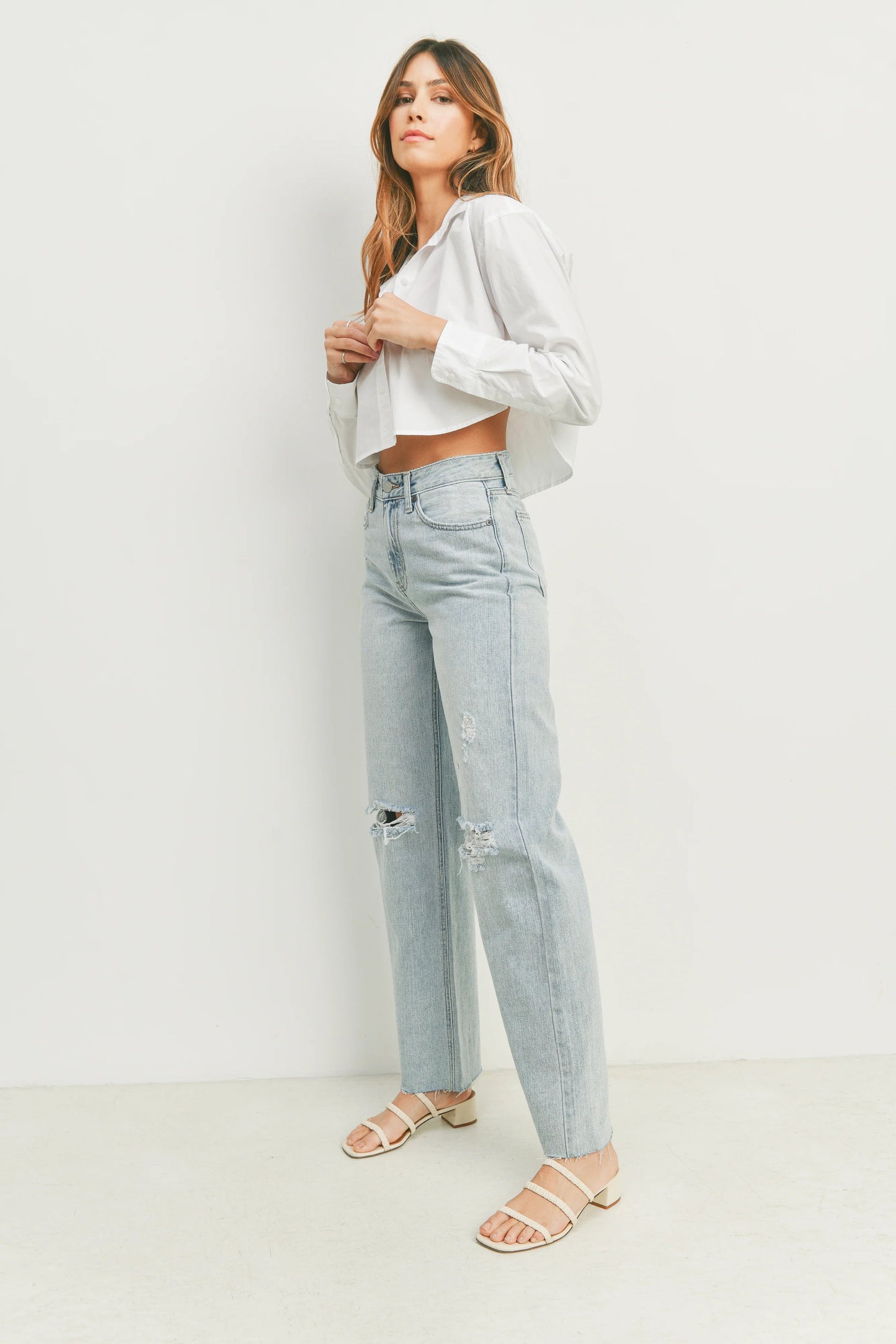 Ruby & Jenna Women's Just Black- Boyfriend Straight