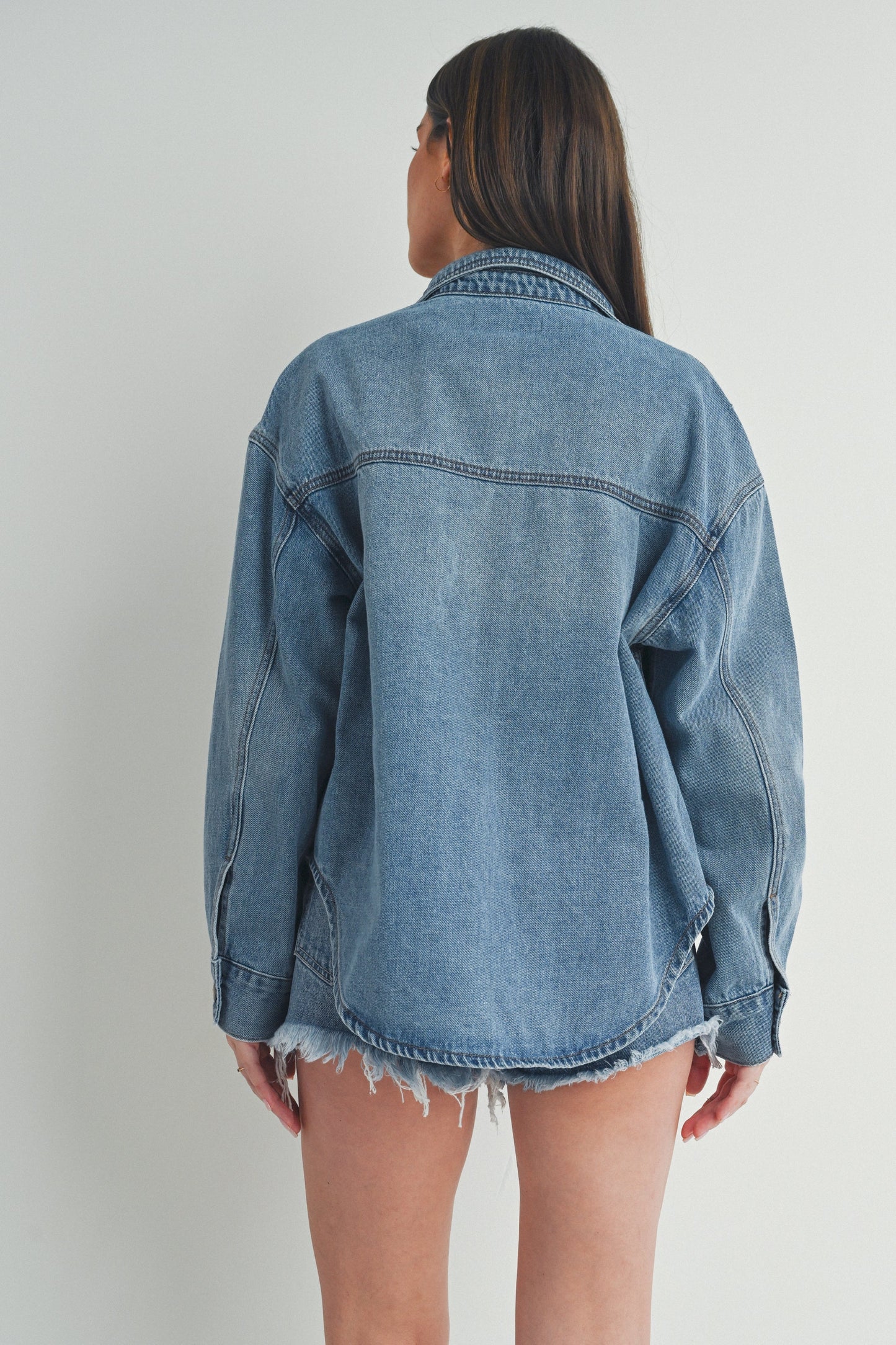 Ruby & Jenna Women's Denim Shacket