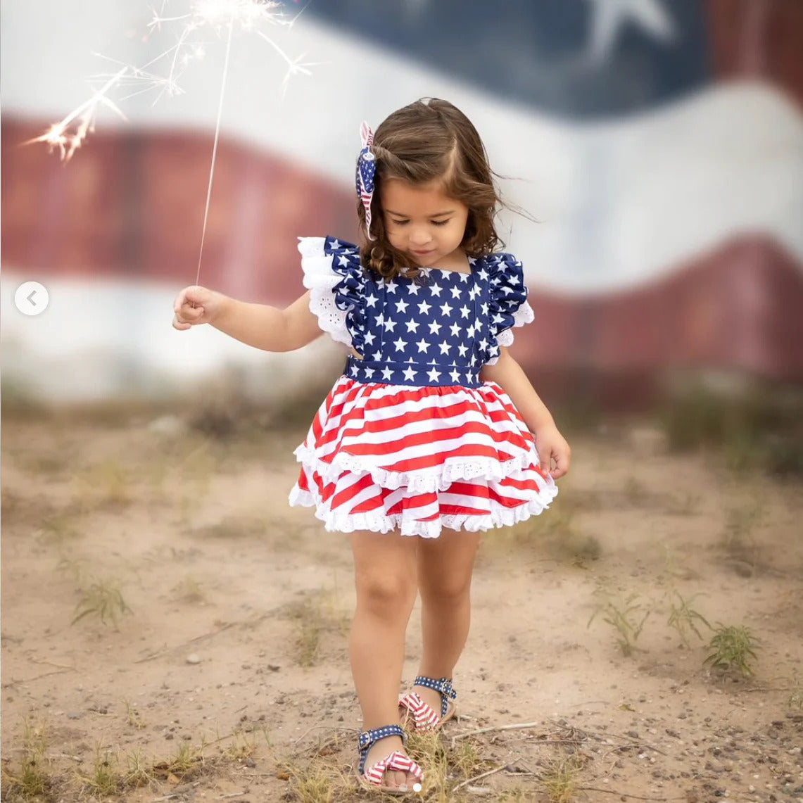 Little Love Bug Co. Patriotic Hazel Sandal