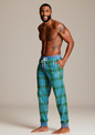 Joe Boxer Men's Soft Plaid Brushed Joggers