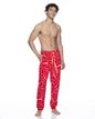 Joe Boxer Men's Red All Over Lickies Plush Joggers