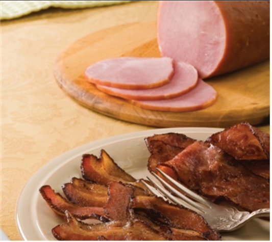 Dakin Farm 2 lb Cob-Smoked Bacon & 1.5 lb Sliced Canadian Bacon