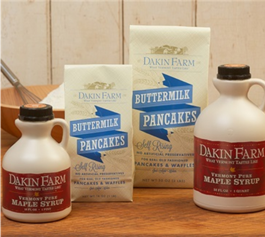 Dakin Farm Buttermilk Pancakes & Pure Vermont Maple Syrup