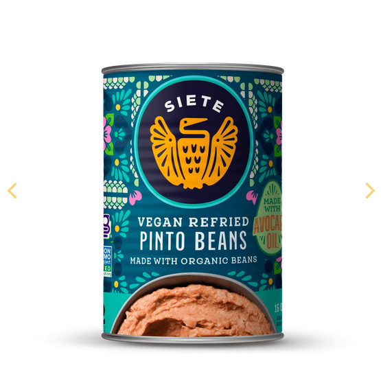 Siete Foods Vegan Refried Pinto Beans - 12 Cans