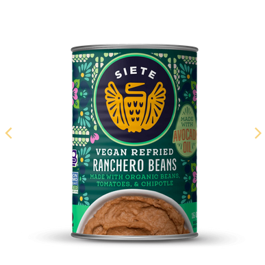 Siete Foods Vegan Ranchero Refried Beans - 12 Cans