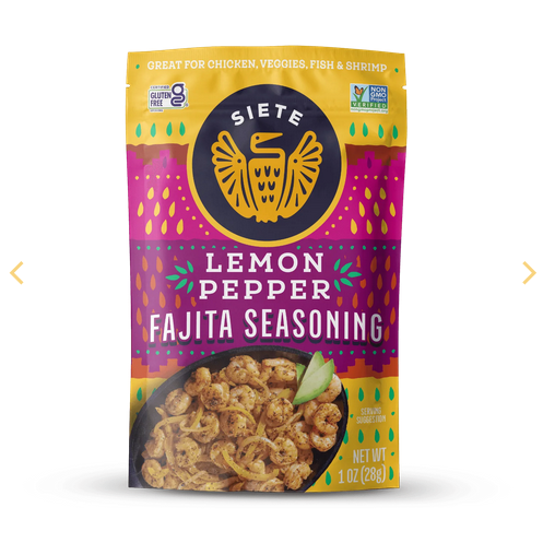 Siete Foods Lemon Pepper Fajita Seasoning 6 pack