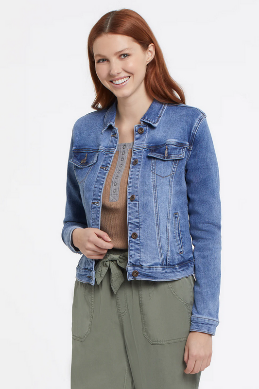 Tribal Women's Classic Fit Denim Jacket