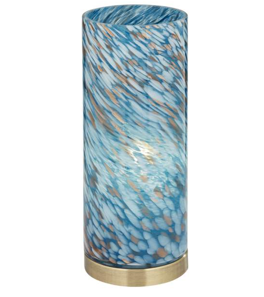 Lamps Plus 360 Lighting Nikki 13 1/2" High Coastal Modern Blue Glass Accent Lamp