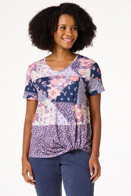 Cato Fashions Women's Animal Floral Top