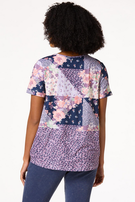 Cato Fashions Women's Animal Floral Top