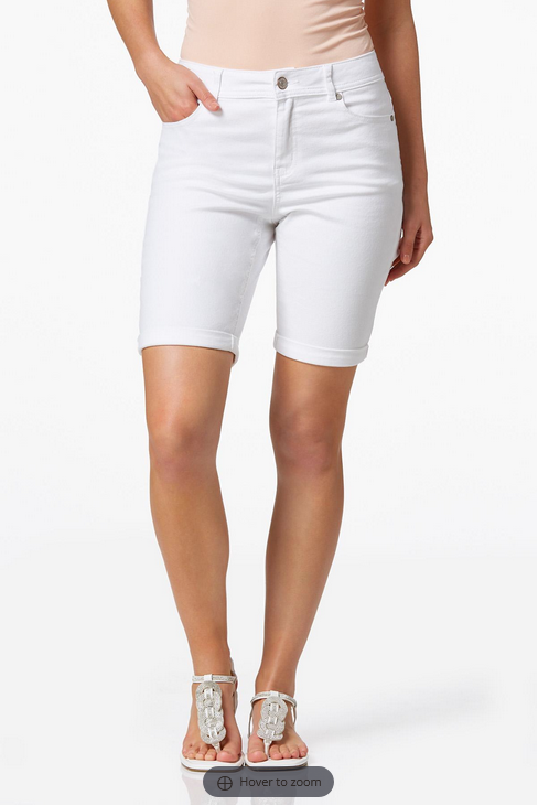 Cato Fashions Women's White Denim Shorts