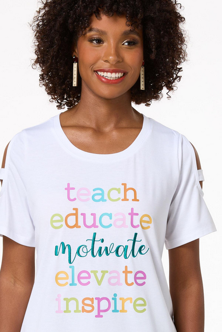 Cato Fashions Women's Teach Educate Motivate Tee