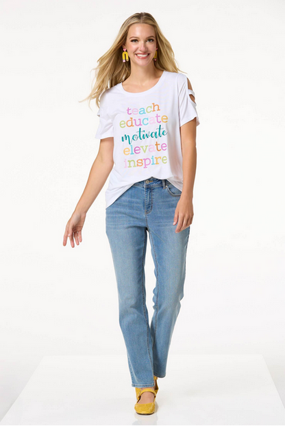 Cato Fashions Women's Teach Educate Motivate Tee