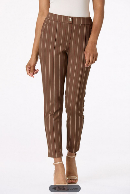 Cato Fashions Women's Petite Stripe Pants