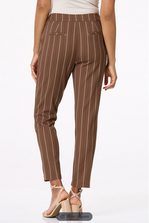 Cato Fashions Women's Petite Stripe Pants