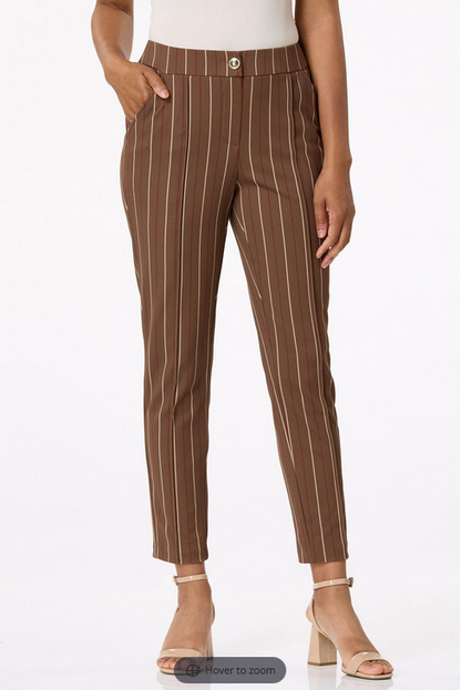 Cato Fashions Women's Petite Stripe Pants