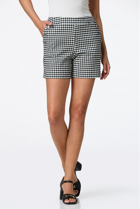 Cato Fashions Women's Gingham Pull- On Shorts