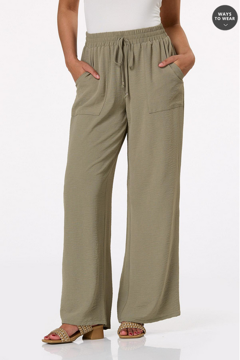 Cato Fashions Women's Flowy Wide Leg Pants