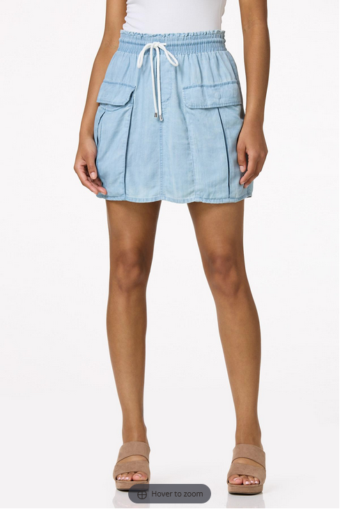 Cato Fashions Women's Chambray Utility Skort