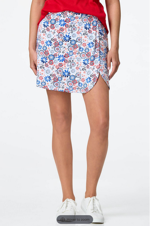 Cato Fashions Women's French Terry Floral Skort