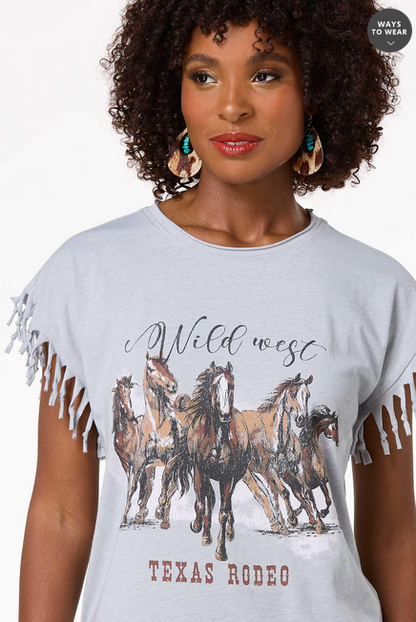 Cato Fashions Women's Wild West Fringe Tee