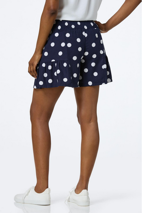 Cato Fashions Women's Polka Dot Linen Shorts