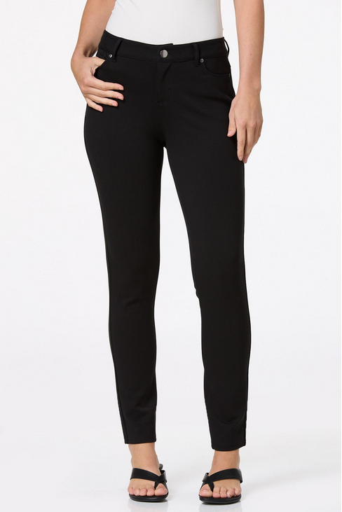 Cato Fashions Women's Petite Ponte Skinny Leg Pants