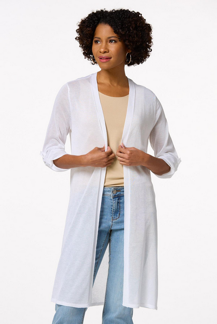 Cato Fashions Women's Sheer Cardigan Duster