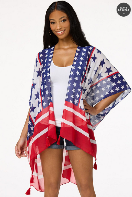 Cato Fashions Women's Americana Kimono