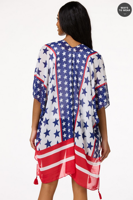 Cato Fashions Women's Americana Kimono