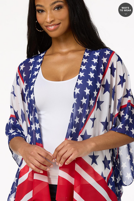 Cato Fashions Women's Americana Kimono