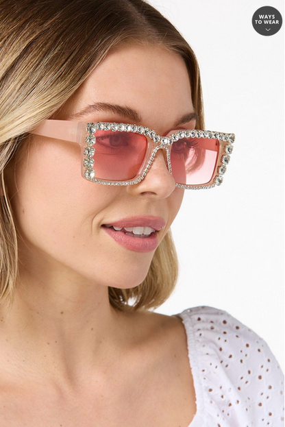 Cato Fashions Women's Pink Glam Sunglasses