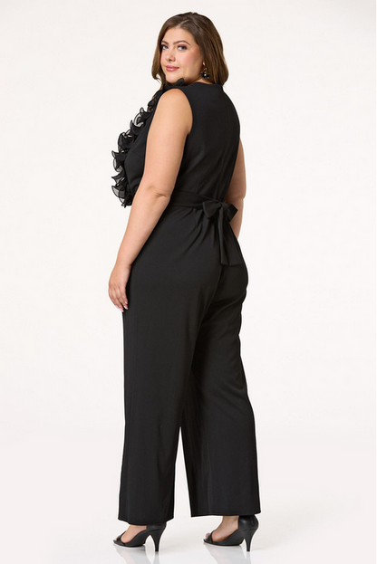 Cato Fashions Women's Plus Size Ruffled Petal Jumpsuit