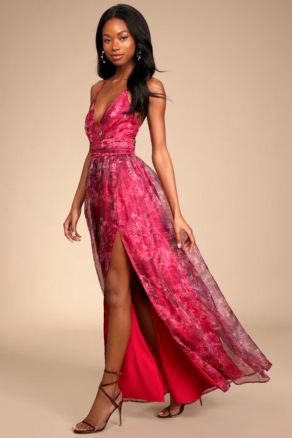 Lulus Romance That Wows Organza Maxi Dress