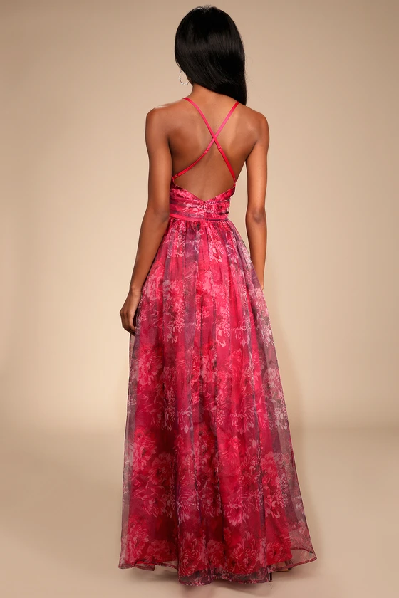 Lulus Romance That Wows Organza Maxi Dress