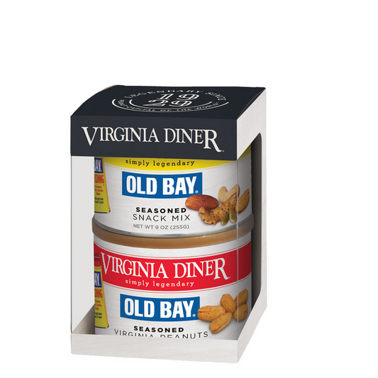 Virginia Diner Old Bay Peanuts and Old Bay Snack Mix Duo Gift Set