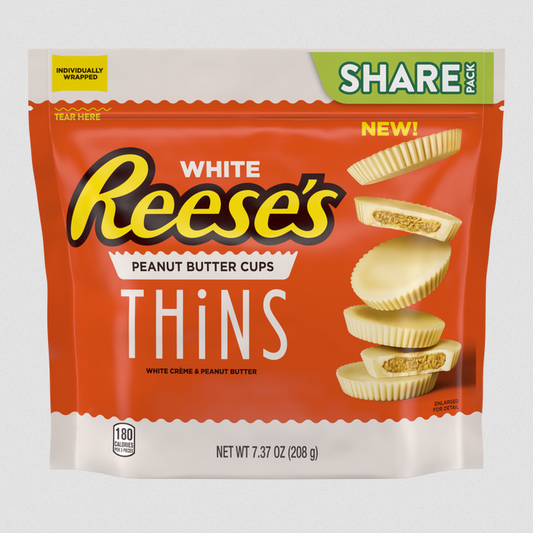 REESE'S THiNS White Crème Snack Size 7.37oz Candy Bag