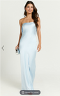 Showpo Charlita Maxi Dress - Strapless Cowl Back Satin Dress