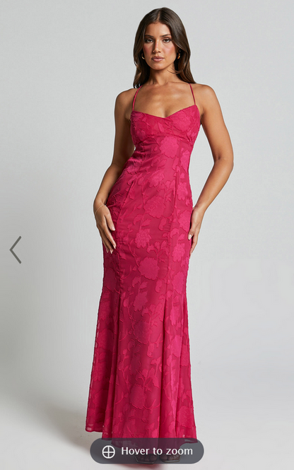 Showpo Runaway The Label - Florenza Maxi Dress in Fuchsia