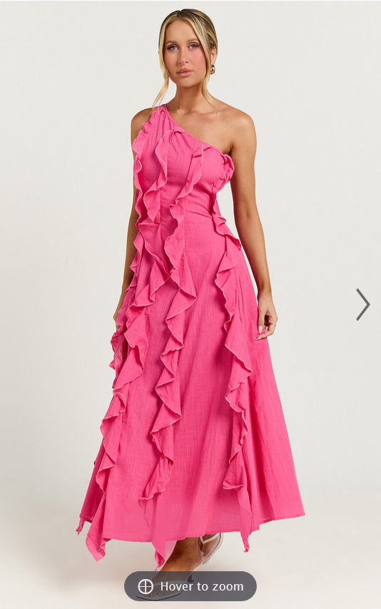 Showpo Britney Maxi Dress - One Shoulder Ruffle Detail Dress