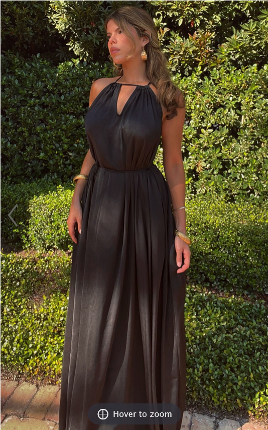 Showpo Aliciana Maxi Dress - Halter Neck Tie Back Dress in Black