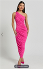 Showpo Lovlin Midi Dress - One Shoulder Ruched Dress