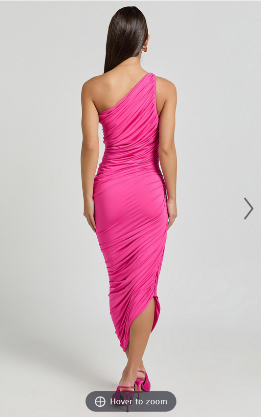 Showpo Lovlin Midi Dress - One Shoulder Ruched Dress