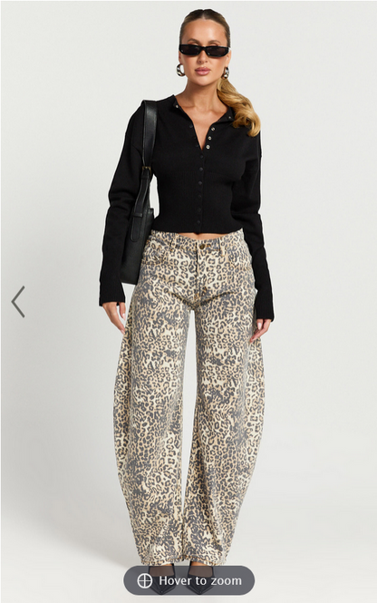 Showpo Lioness - Horseshoe Jean in Leopard Fade