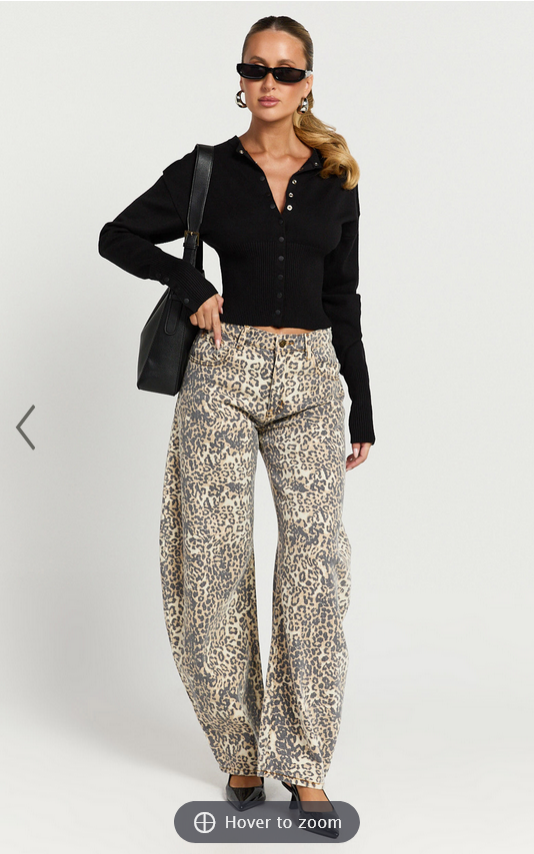 Showpo Lioness - Horseshoe Jean in Leopard Fade