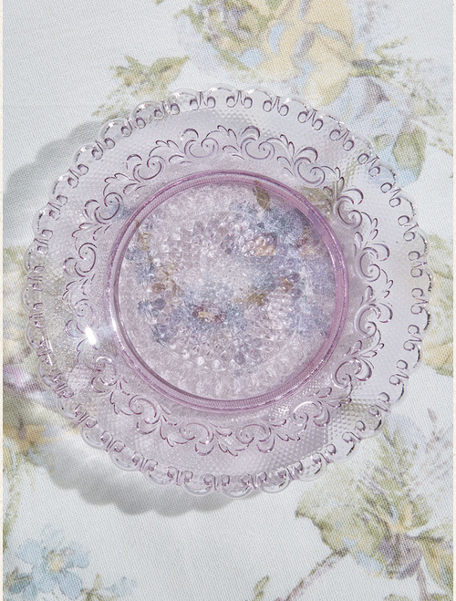 April Cornell Chantilly Glass Plates Set of 4 - Amethyst