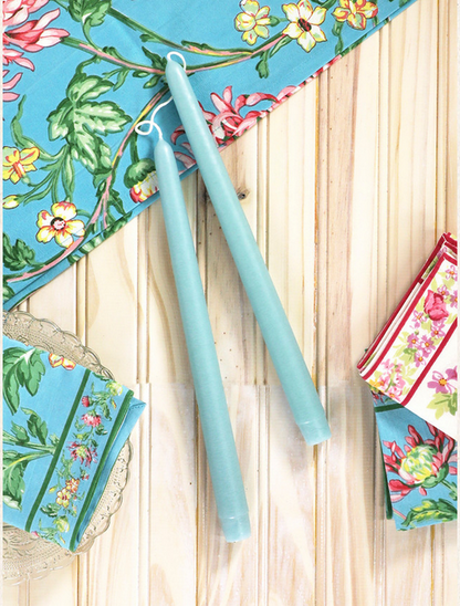 April Cornell Hand Dipped Candles Set of 4 - Caribbean Blue (x2)