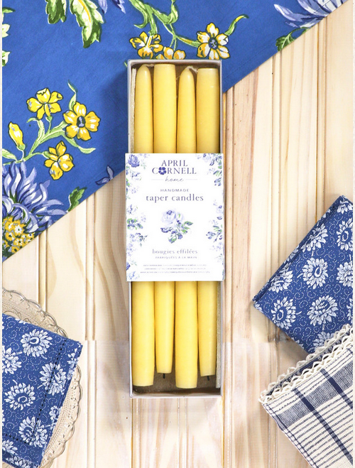 April Cornell Hand Dipped Candles Set of 4 - Lemon Yellow (x2)