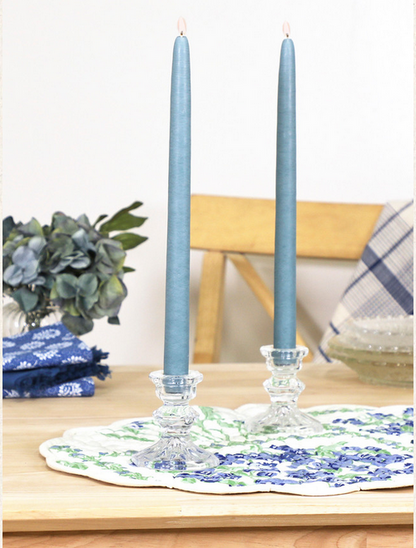 April Cornell Hand Dipped Candles Set of 4 - Dusty Blue (x2)