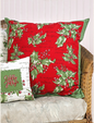 April Cornell Holly Song Cushion Cover - Red (x2)